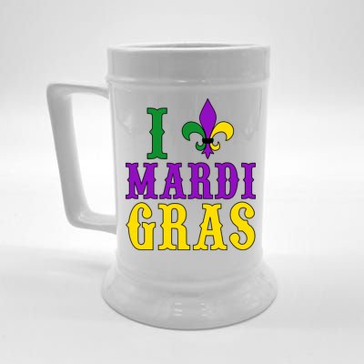 I Heart Mardi Gras Beer Stein