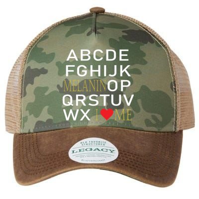 I Heart Melanin Alphabet  Legacy Tie Dye Trucker Hat