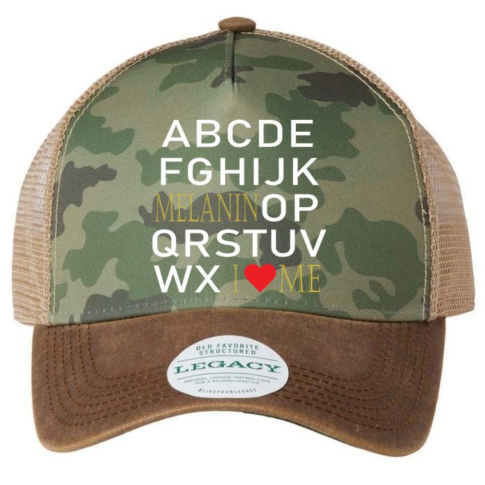 I Heart Melanin Alphabet  Legacy Tie Dye Trucker Hat