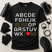 I Heart Melanin Alphabet  Cooling Performance Crew T-Shirt