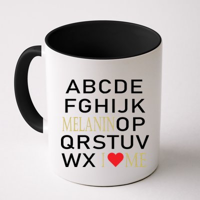 I Heart Melanin Alphabet  Mug