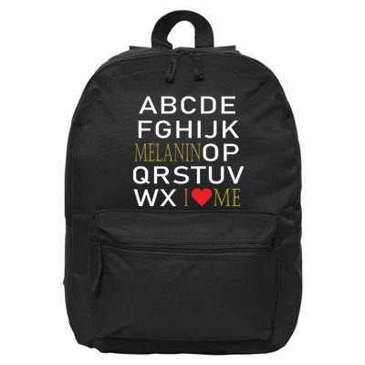 I Heart Melanin Alphabet  16 in Basic Backpack