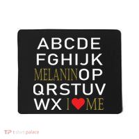 I Heart Melanin Alphabet  Mousepad