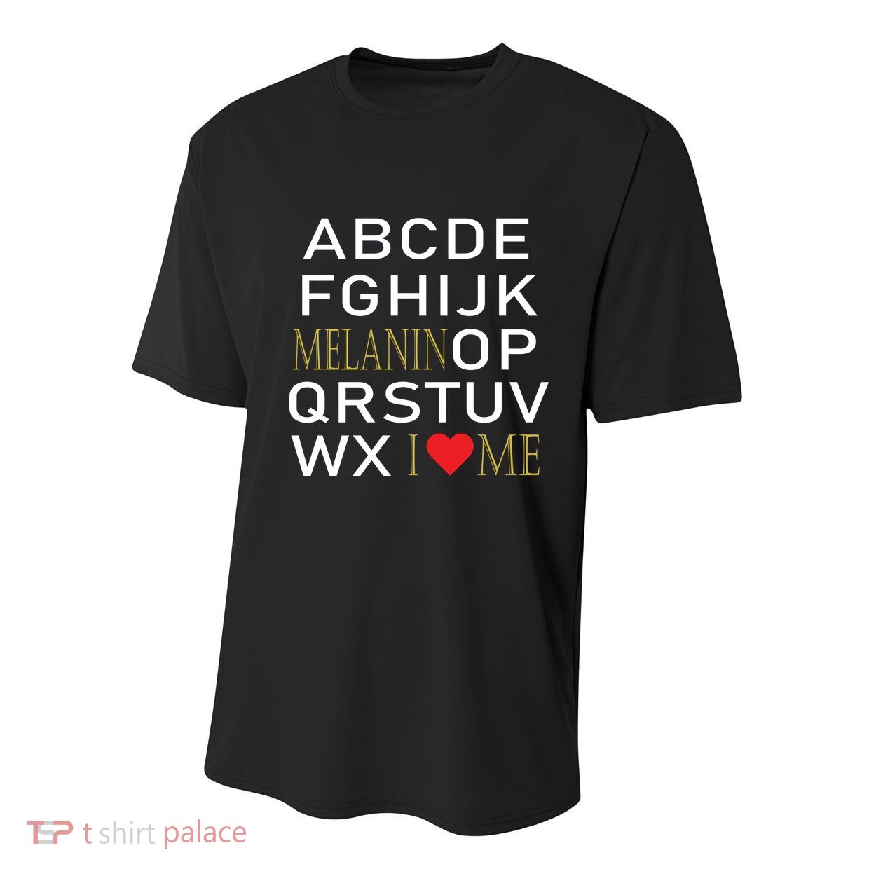 I Heart Melanin Alphabet  Youth Performance Sprint T-Shirt