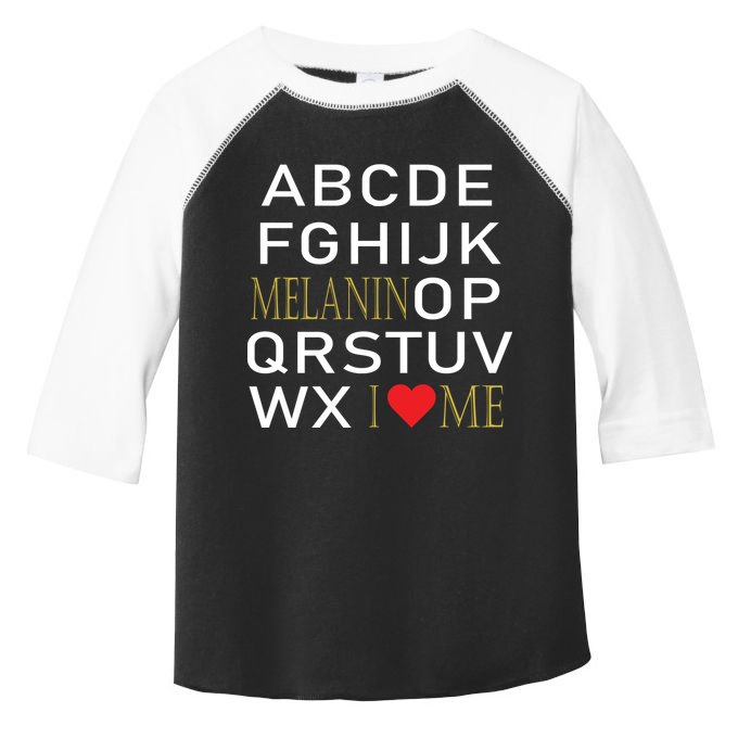 I Heart Melanin Alphabet  Toddler Fine Jersey T-Shirt