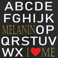 I Heart Melanin Alphabet  Golf Towel