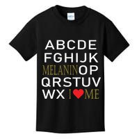 I Heart Melanin Alphabet  Kids T-Shirt