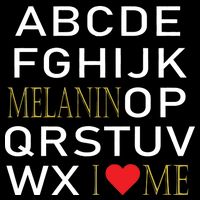 I Heart Melanin Alphabet  Kids T-Shirt