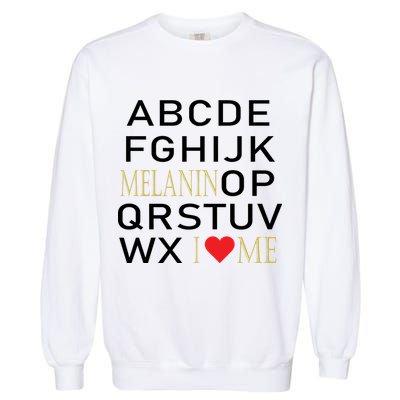I Heart Melanin Alphabet  Garment-Dyed Sweatshirt