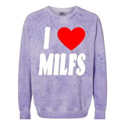 I Heart Milfs Colorblast Crewneck Sweatshirt