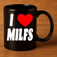 I Heart Milfs 11oz C Handle Ceramic Mug