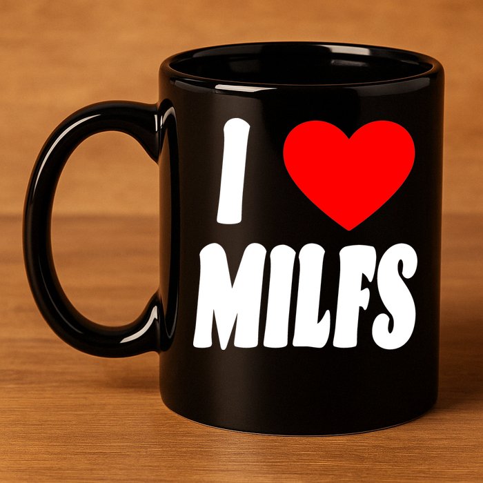 I Heart Milfs 11oz C Handle Ceramic Mug
