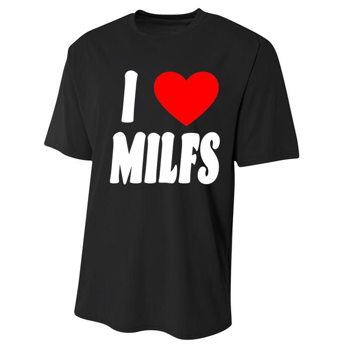 I Heart Milfs Performance Sprint T-Shirt