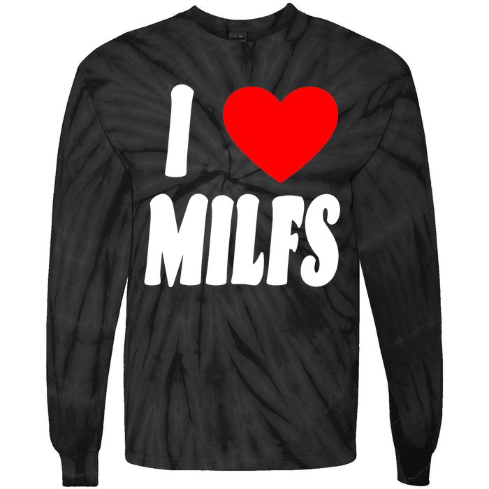 I Heart Milfs Tie-Dye Long Sleeve Shirt