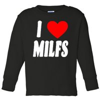 I Heart Milfs Toddler Long Sleeve Shirt