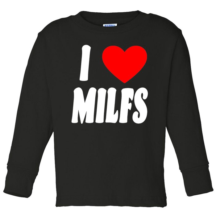 I Heart Milfs Toddler Long Sleeve Shirt