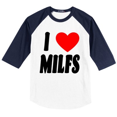 I Heart Milfs Baseball Sleeve Shirt