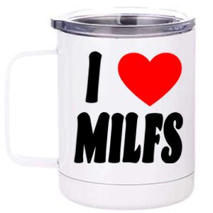 I Heart Milfs 12 oz Stainless Steel Tumbler Cup