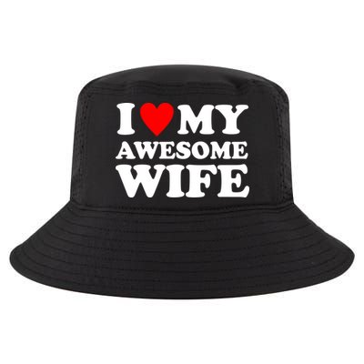 I Heart My Awesome Wife Cool Comfort Performance Bucket Hat
