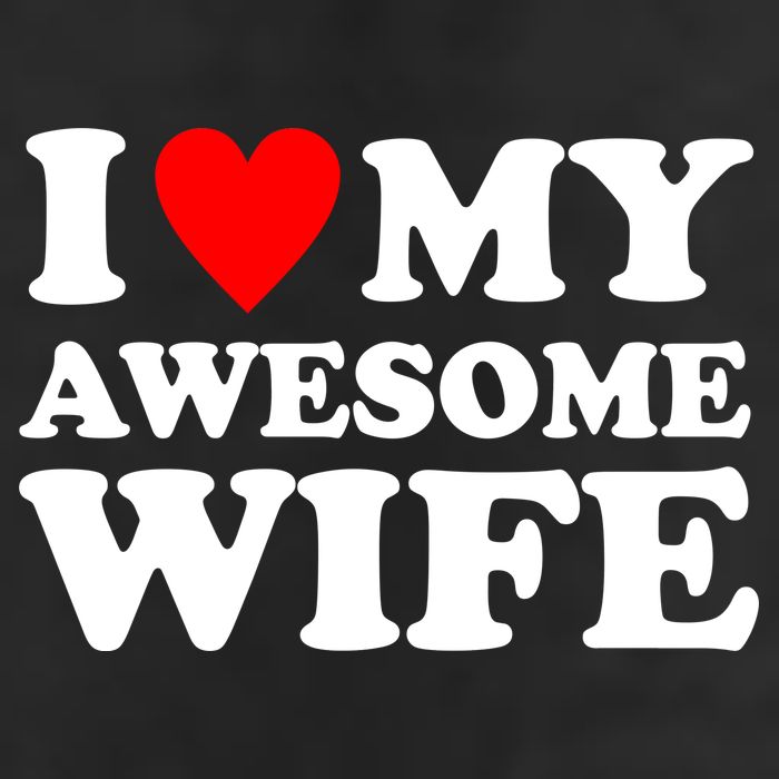 I Heart My Awesome Wife 7 Panel Mesh Trucker Snapback Hat