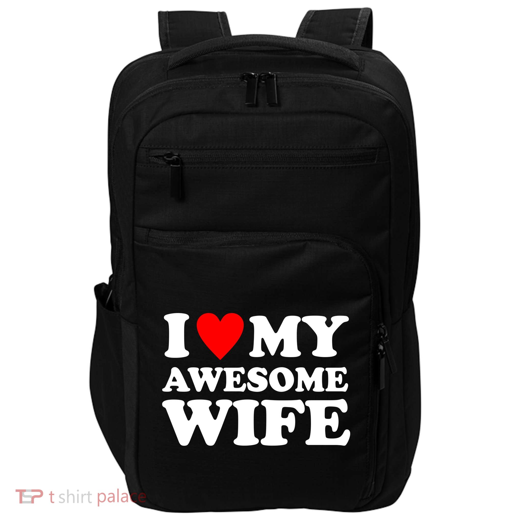 I Heart My Awesome Wife Impact Tech Backpack