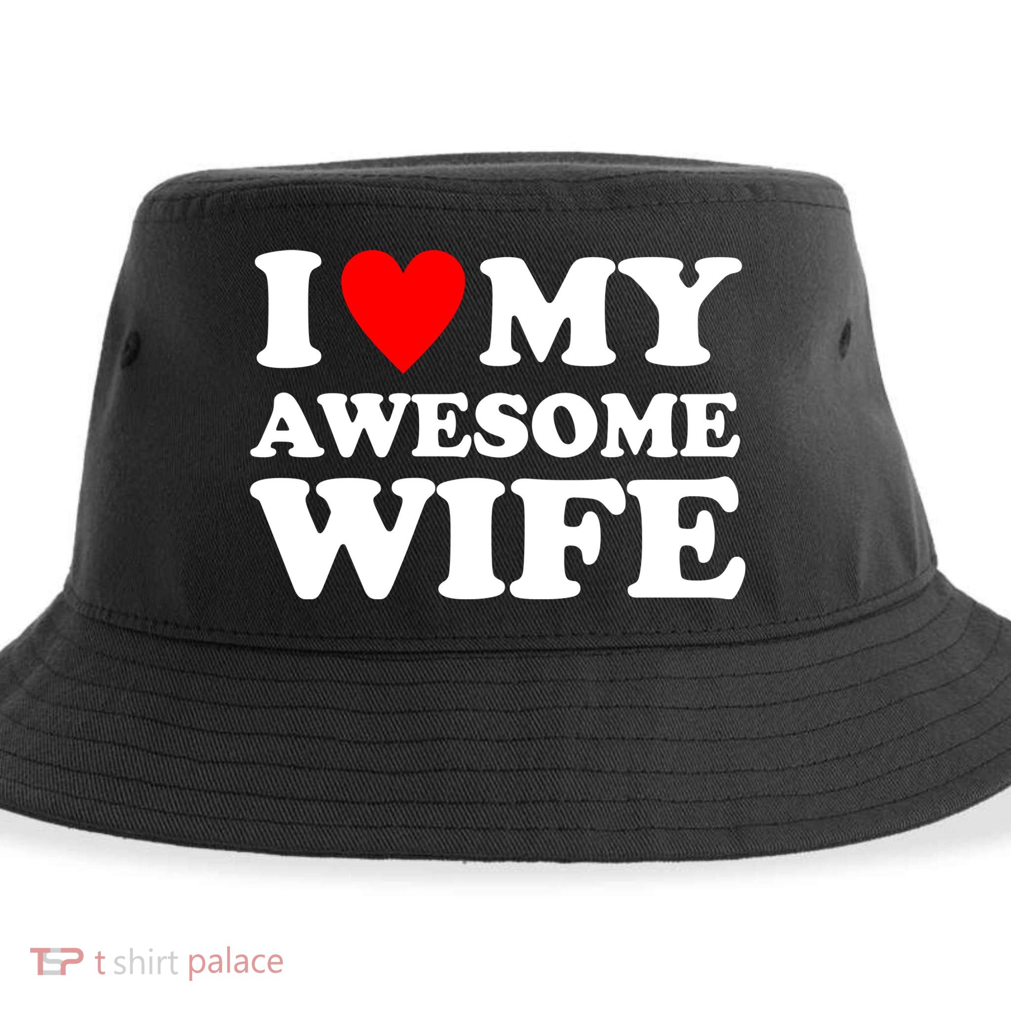 I Heart My Awesome Wife Sustainable Bucket Hat