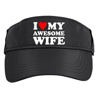 I Heart My Awesome Wife Adult Drive Performance Visor