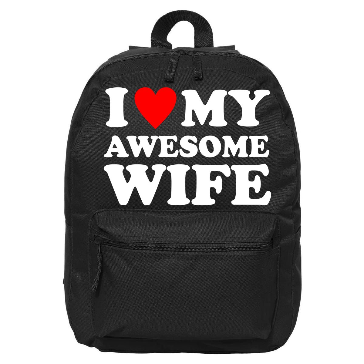 I Heart My Awesome Wife 16 in Basic Backpack