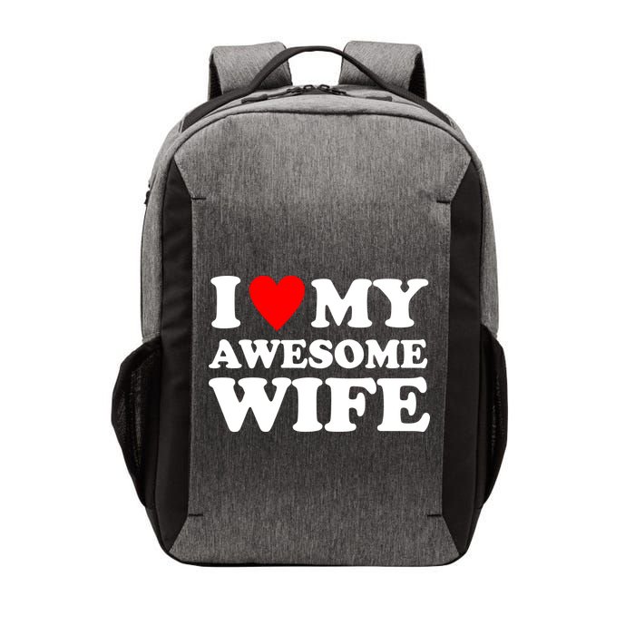 I Heart My Awesome Wife Vector Backpack