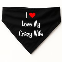 I Heart My Crazy Wife USA-Made Doggie Bandana