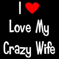 I Heart My Crazy Wife USA-Made Doggie Bandana