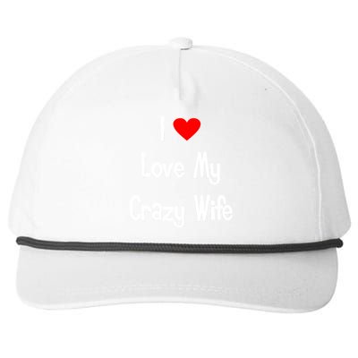 I Heart My Crazy Wife Snapback Five-Panel Rope Hat