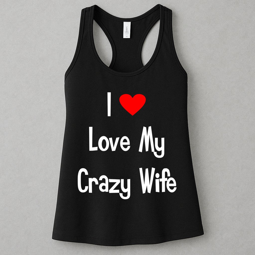 I Heart My Crazy Wife Womens Tank Top