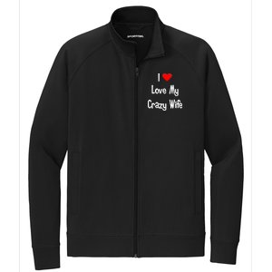 I Heart My Crazy Wife Stretch Full-Zip Cadet Jacket