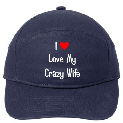 I Heart My Crazy Wife 7-Panel Snapback Hat