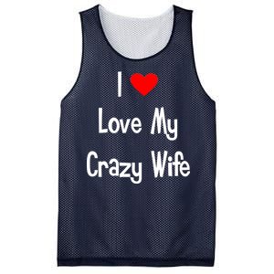 I Heart My Crazy Wife Mesh Reversible Basketball Jersey Tank