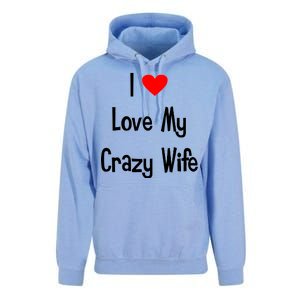 I Heart My Crazy Wife Unisex Surf Hoodie