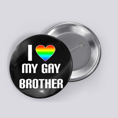 I Heart My Gay Brother Button