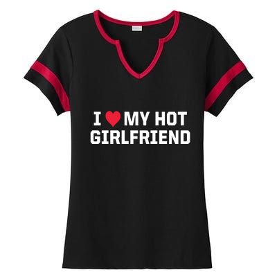 I Heart My Hot Girlfriend Fenny Couples Ladies Halftime Notch Neck Tee