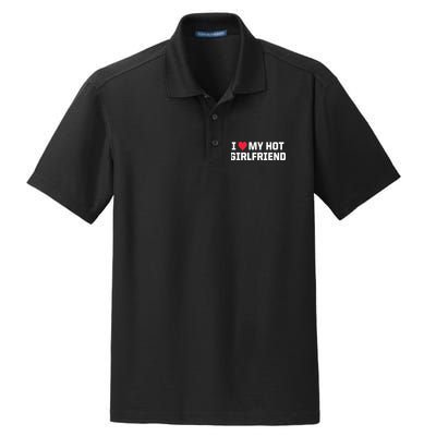 I Heart My Hot Girlfriend Fenny Couples Dry Zone Grid Polo