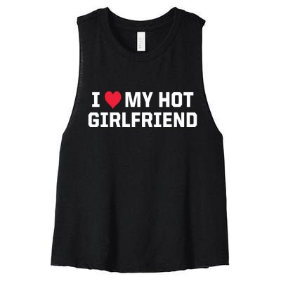 I Heart My Hot Girlfriend Fenny Couples Women's Racerback Cropped Tank