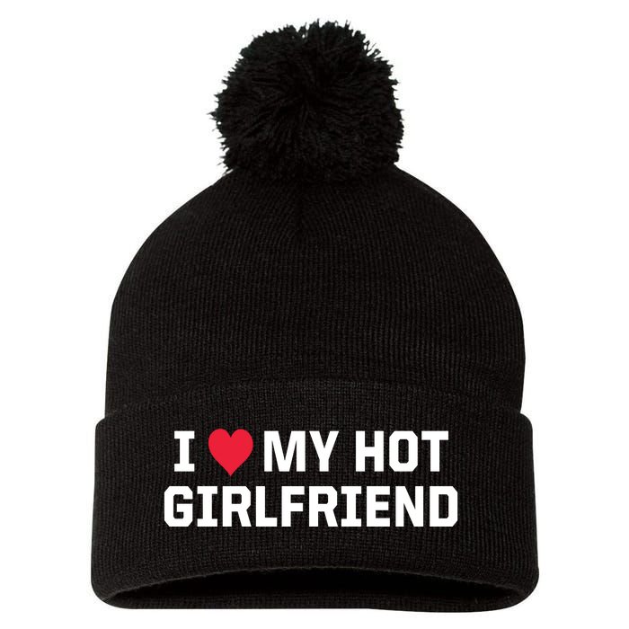 I Heart My Hot Girlfriend Fenny Couples Pom Pom 12in Knit Beanie