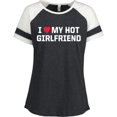 I Heart My Hot Girlfriend Fenny Couples Enza Ladies Jersey Colorblock Tee