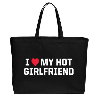 I Heart My Hot Girlfriend Fenny Couples Cotton Canvas Jumbo Tote