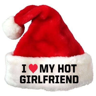 I Heart My Hot Girlfriend Fenny Couples Premium Christmas Santa Hat