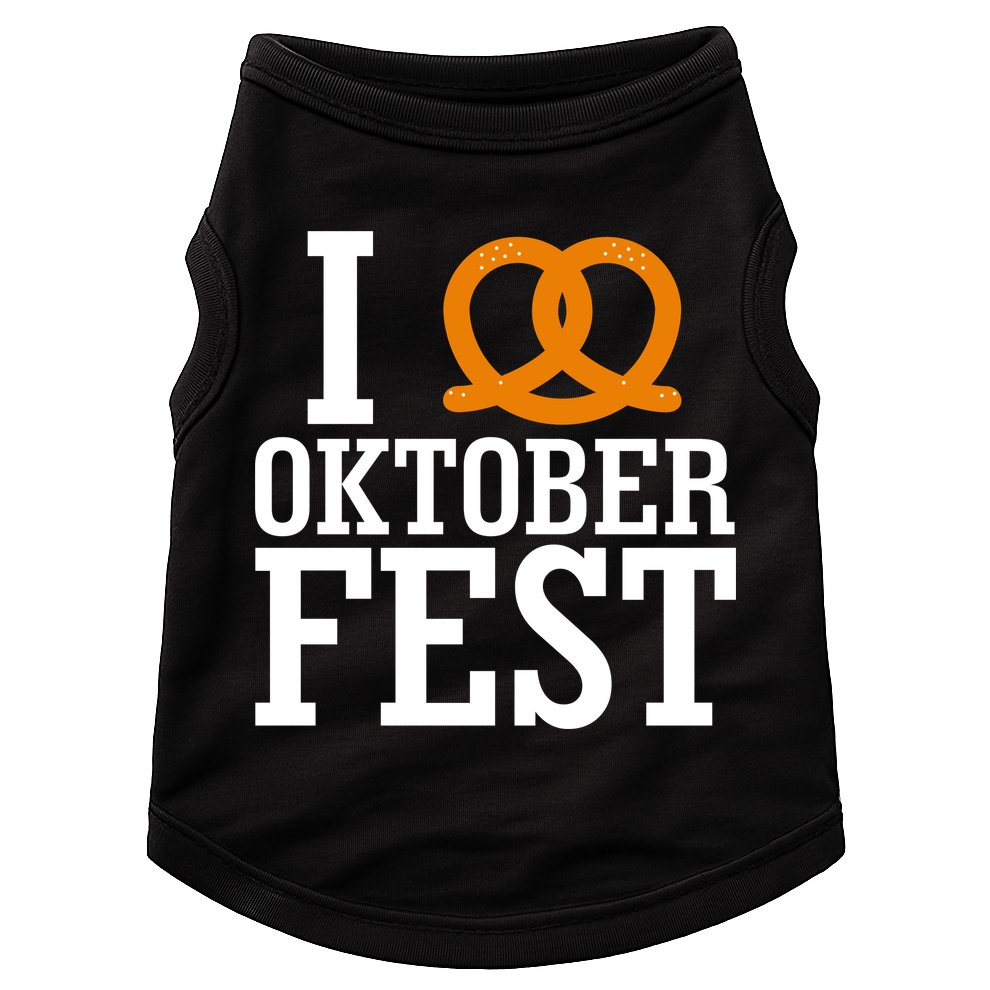I Heart Oktoberfest Pretzel Doggie Tank