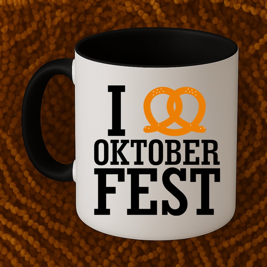 I Heart Oktoberfest Pretzel Mug