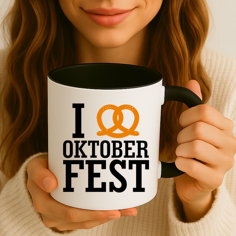 I Heart Oktoberfest Pretzel Mug