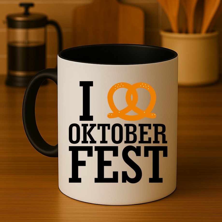 I Heart Oktoberfest Pretzel Mug