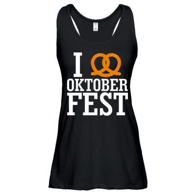 I Heart Oktoberfest Pretzel Ladies Essential Flowy Tank